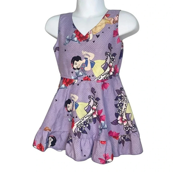 Adorable Disney-Inspired Toddler Dress with Polka Dot and Character Print, 2T - Picture 2 of 8